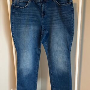 Wonderly Straight Leg Jeans in Deep Blue